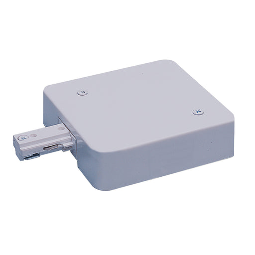 Track Syst & Comp-1 Cir T-Bar Live End Feed W/ Current Limiter, 2.5 Amps, 1 Circuit Track, Silver