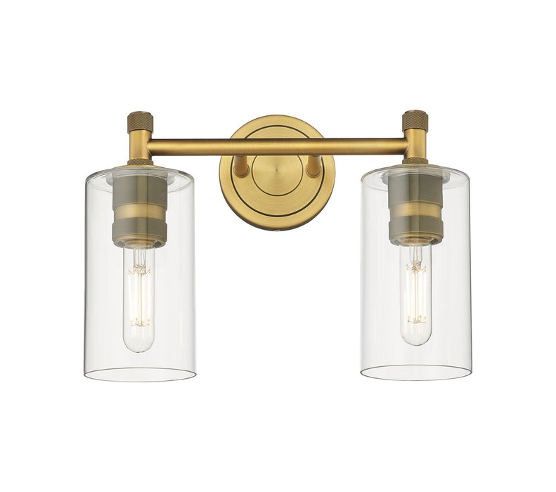 Innovations - 434-2W-BB-G434-7CL - LED Bath Vanity - Downtown Urban - Brushed Brass