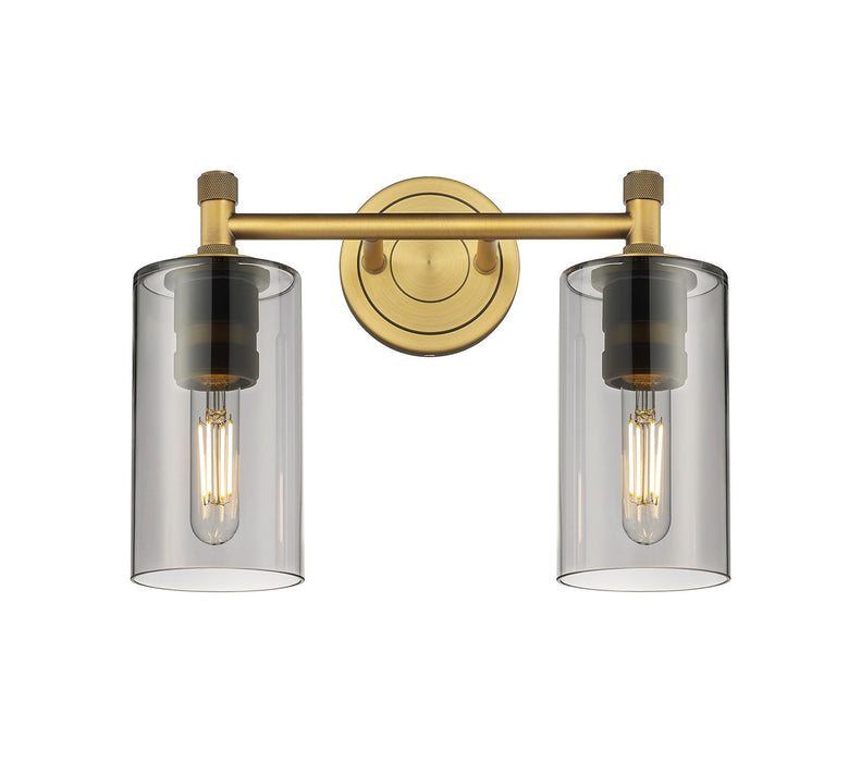 Innovations - 434-2W-BB-G434-7SM - LED Bath Vanity - Downtown Urban - Brushed Brass