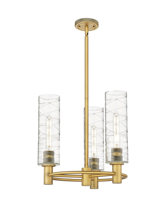 Innovations - 434-3CR-BB-G434-12DE - LED Pendant - Downtown Urban - Brushed Brass