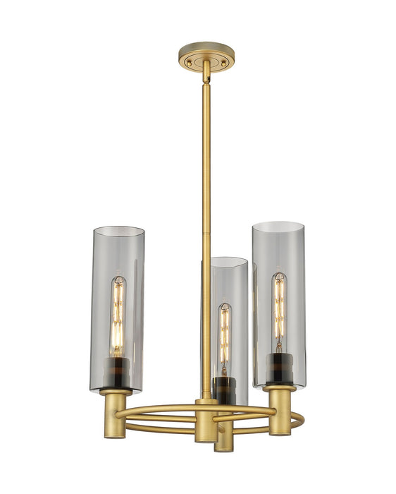Innovations - 434-3CR-BB-G434-12SM - LED Pendant - Downtown Urban - Brushed Brass