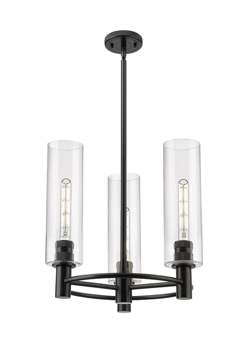 Innovations - 434-3CR-BK-G434-12CL - LED Pendant - Downtown Urban - Matte Black