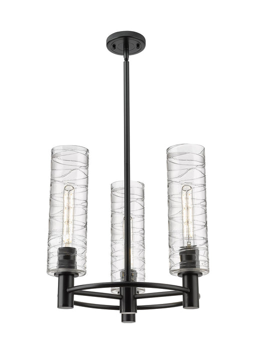 Innovations - 434-3CR-BK-G434-12DE - LED Pendant - Downtown Urban - Matte Black