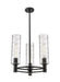 Innovations - 434-3CR-BK-G434-12DE - LED Pendant - Downtown Urban - Matte Black