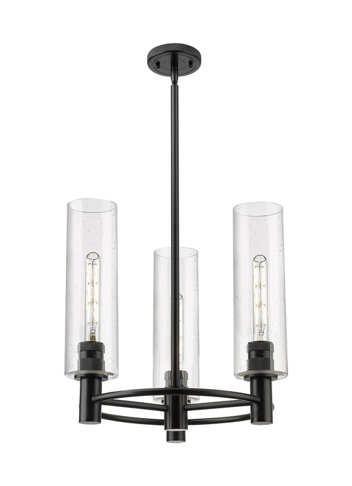 Innovations - 434-3CR-BK-G434-12SDY - LED Pendant - Downtown Urban - Matte Black