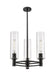 Innovations - 434-3CR-BK-G434-12SDY - LED Pendant - Downtown Urban - Matte Black