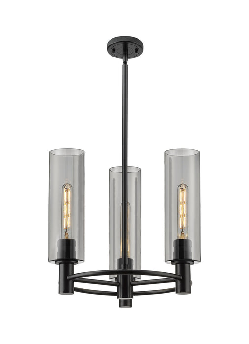 Innovations - 434-3CR-BK-G434-12SM - LED Pendant - Downtown Urban - Matte Black