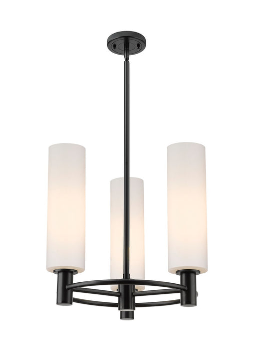 Innovations - 434-3CR-BK-G434-12WH - LED Pendant - Downtown Urban - Matte Black