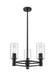 Innovations - 434-3CR-BK-G434-7CL - LED Pendant - Downtown Urban - Matte Black