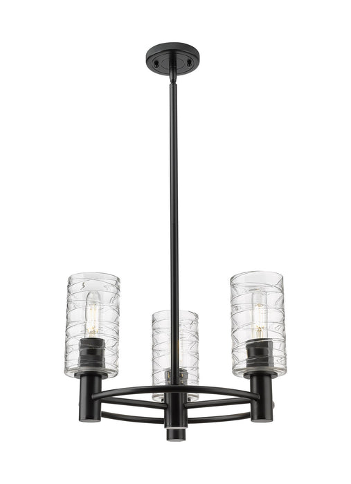 Innovations - 434-3CR-BK-G434-7DE - LED Pendant - Downtown Urban - Matte Black