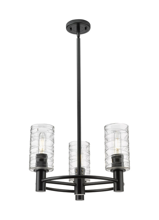 Innovations - 434-3CR-BK-G434-7DE - LED Pendant - Downtown Urban - Matte Black