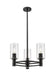 Innovations - 434-3CR-BK-G434-7SDY - LED Pendant - Downtown Urban - Matte Black