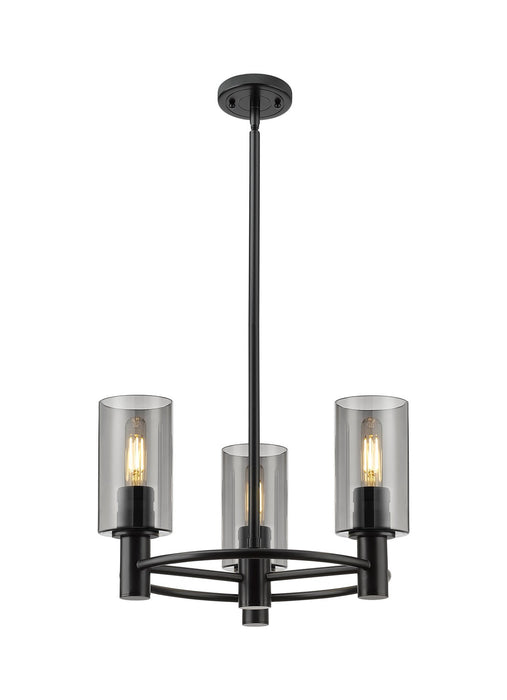 Innovations - 434-3CR-BK-G434-7SM - LED Pendant - Downtown Urban - Matte Black