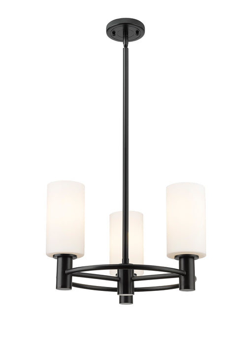 Innovations - 434-3CR-BK-G434-7WH - LED Pendant - Downtown Urban - Matte Black