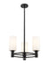 Innovations - 434-3CR-BK-G434-7WH - LED Pendant - Downtown Urban - Matte Black