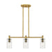 Innovations - 434-3I-BB-G434-7SDY - LED Island Pendant - Downtown Urban - Brushed Brass