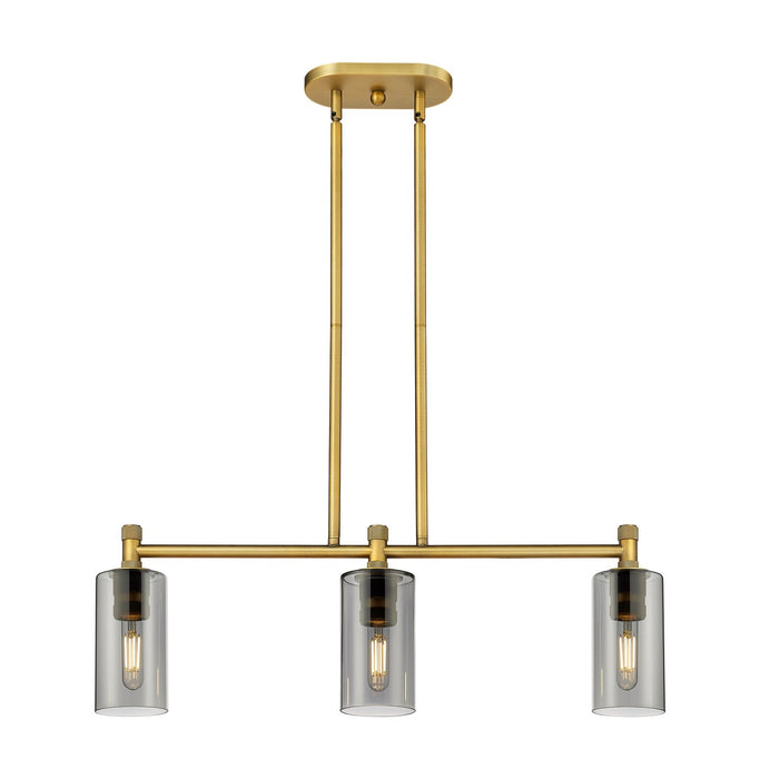 Innovations - 434-3I-BB-G434-7SM - LED Island Pendant - Downtown Urban - Brushed Brass