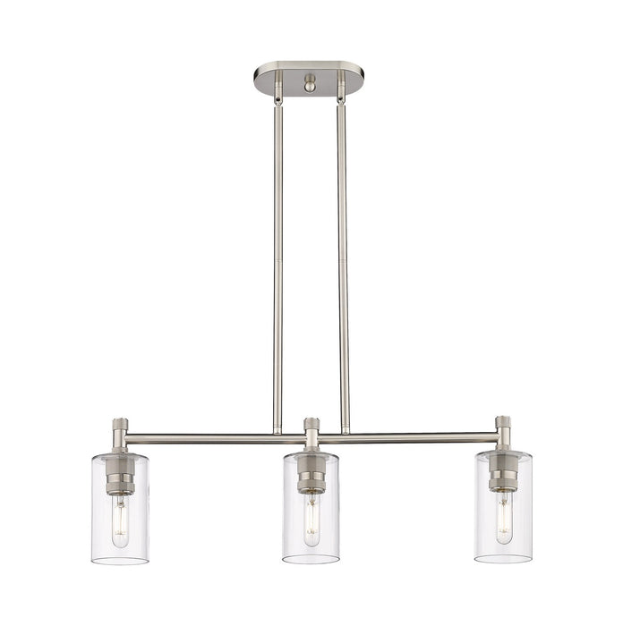 Innovations - 434-3I-SN-G434-7CL - LED Island Pendant - Downtown Urban - Satin Nickel