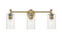 Innovations - 434-3W-BB-G434-7CL - LED Bath Vanity - Downtown Urban - Brushed Brass