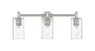 Innovations - 434-3W-SN-G434-7CL - LED Bath Vanity - Downtown Urban - Satin Nickel