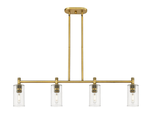 Innovations - 434-4I-BB-G434-7CL - LED Island Pendant - Downtown Urban - Brushed Brass