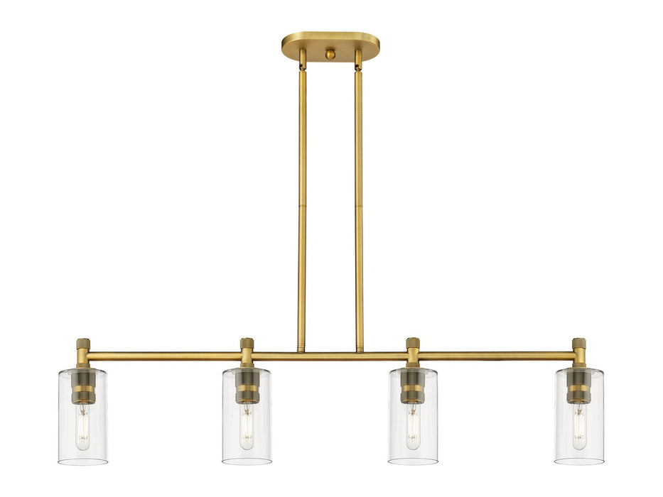 Innovations - 434-4I-BB-G434-7CL - LED Island Pendant - Downtown Urban - Brushed Brass