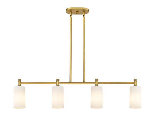 Innovations - 434-4I-BB-G434-7WH - LED Island Pendant - Downtown Urban - Brushed Brass