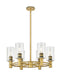 Innovations - 434-6CR-BB-G434-7CL - LED Chandelier - Downtown Urban - Brushed Brass
