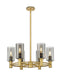 Innovations - 434-6CR-BB-G434-7SM - LED Chandelier - Downtown Urban - Brushed Brass
