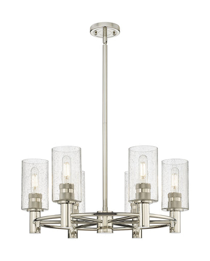 Downtown Urban LED Chandelier Polished Nickel