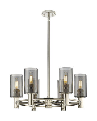 Downtown Urban LED Chandelier Polished Nickel