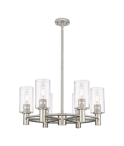Downtown Urban LED Chandelier Satin Nickel