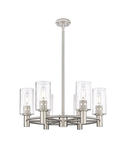 Downtown Urban LED Chandelier Satin Nickel