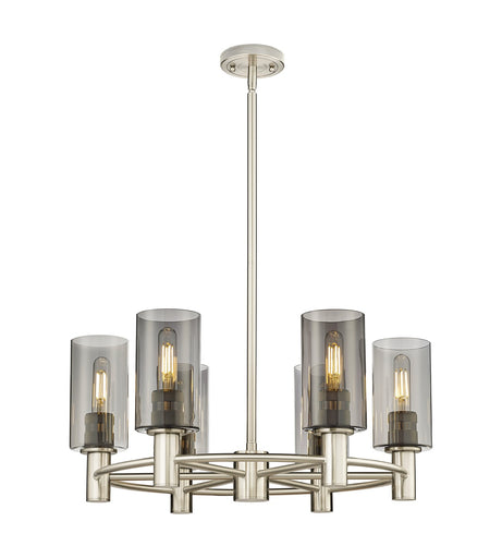 Downtown Urban LED Chandelier Satin Nickel