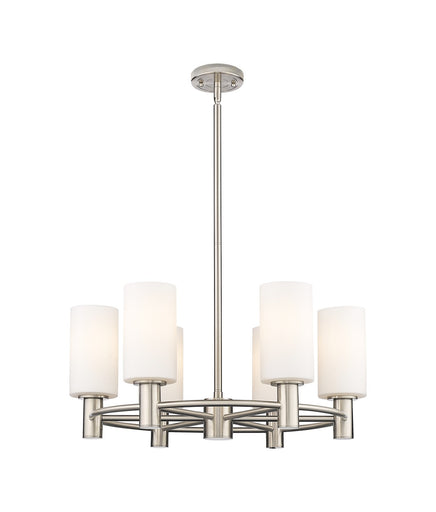 Downtown Urban LED Chandelier Satin Nickel