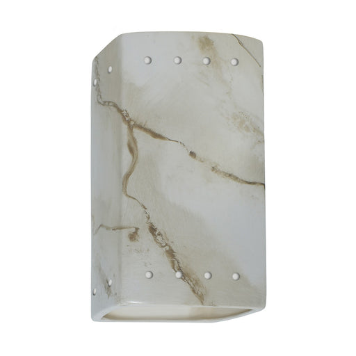 Justice Designs - CER-0920W-STOC-LED1-1000 - LED Lantern - Ambiance - Carrara Marble