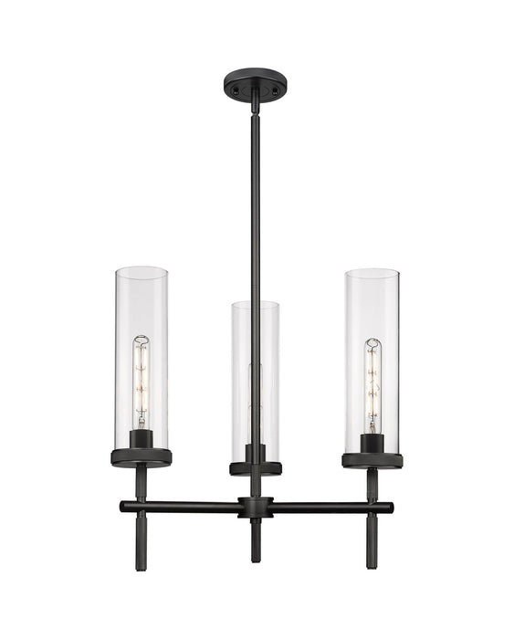 Innovations - 471-3CR-BK-G471-12CL - LED Pendant - Downtown Urban - Matte Black