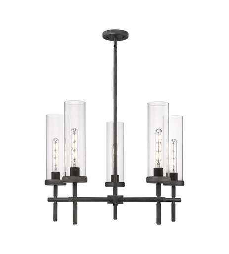 Downtown Urban LED Chandelier Weathered Zinc
