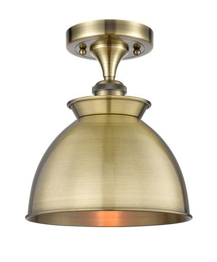 Ballston One Light Semi-Flush Mount Antique Brass