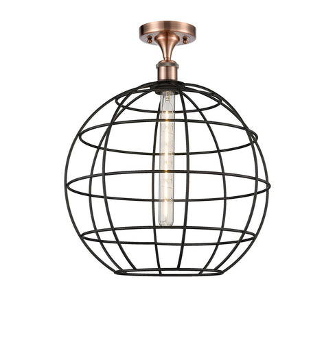 Ballston LED Semi-Flush Mount Antique Copper