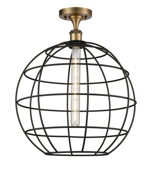 Innovations - 516-1C-BB-CE-16-BK - LED Semi-Flush Mount - Ballston - Brushed Brass