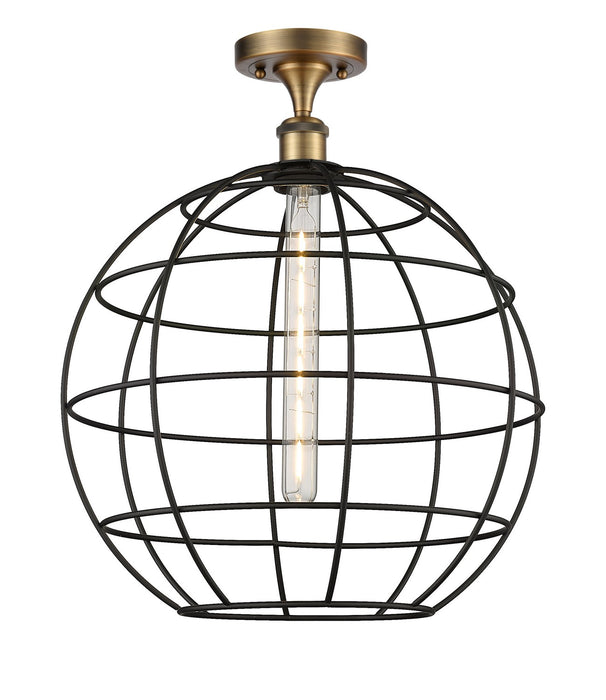 Innovations - 516-1C-BB-CE-16-BK - LED Semi-Flush Mount - Ballston - Brushed Brass