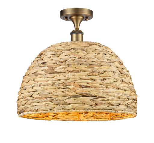 Ballston One Light Semi-Flush Mount Brushed Brass