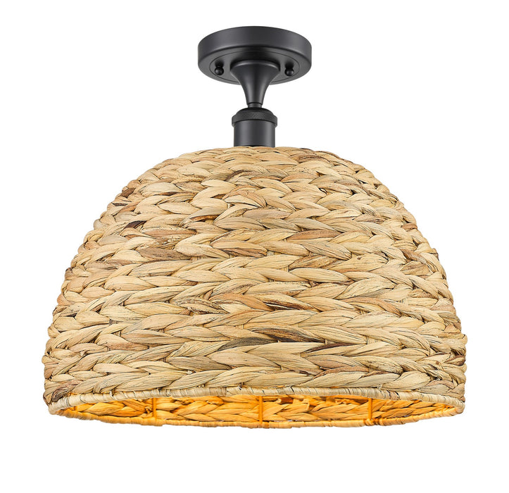 Innovations - 516-1C-BK-RBD-16-NAT - One Light Semi-Flush Mount - Downtown Urban - Matte Black