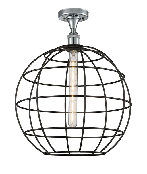 Innovations - 516-1C-PC-CE-16-BK - LED Semi-Flush Mount - Ballston - Polished Chrome