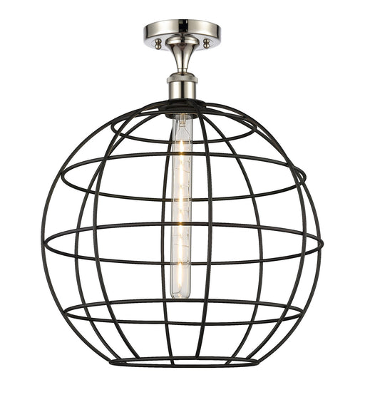 Innovations - 516-1C-PN-CE-16-BK - LED Semi-Flush Mount - Ballston - Polished Nickel