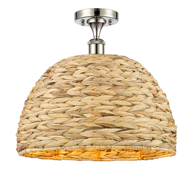 Innovations - 516-1C-PN-RBD-16-NAT - One Light Semi-Flush Mount - Downtown Urban - Polished Nickel