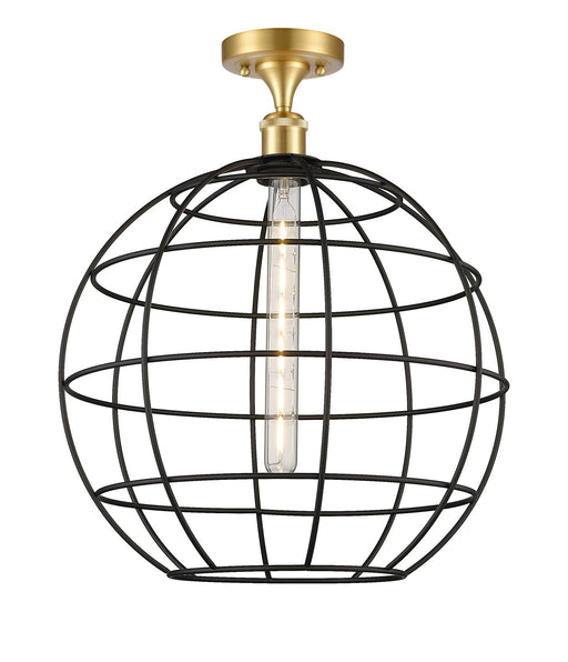 Innovations - 516-1C-SG-CE-16-BK - LED Semi-Flush Mount - Ballston - Satin Gold