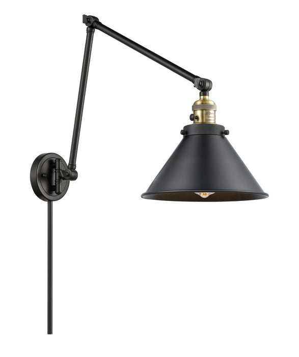 Innovations - 238-BAB-M10-BK-LED - LED Swing Arm Lamp - Franklin Restoration - Black Antique Brass