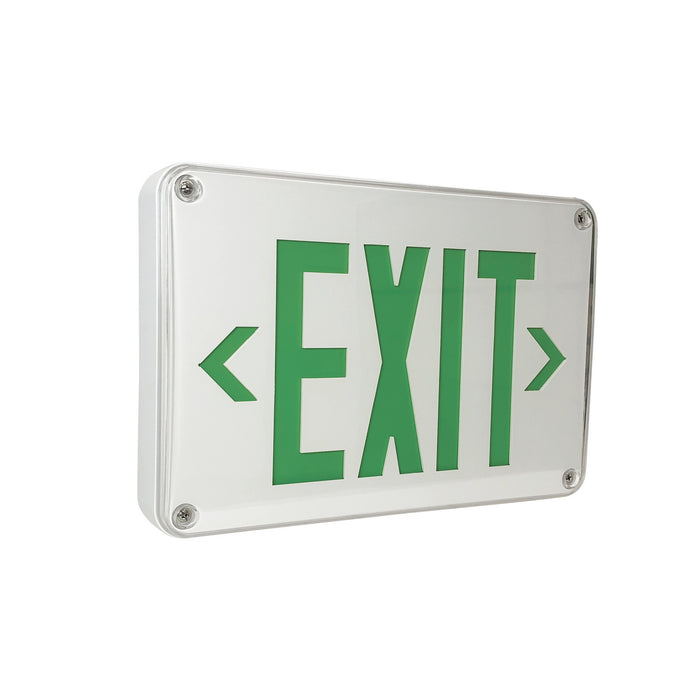Nora Lighting - NX-617-LED/G-CC - LED Self-Diagnostic Exit & Emergency Sign w/ Battery Backup - Exit - White